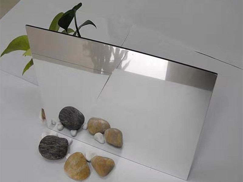 white aluminum mirror