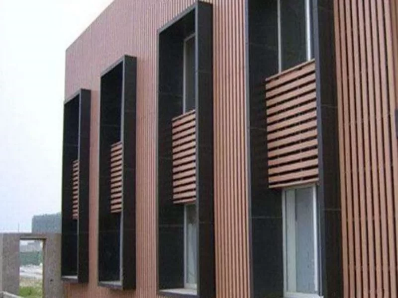 Wood grain color-coated aluminum construction