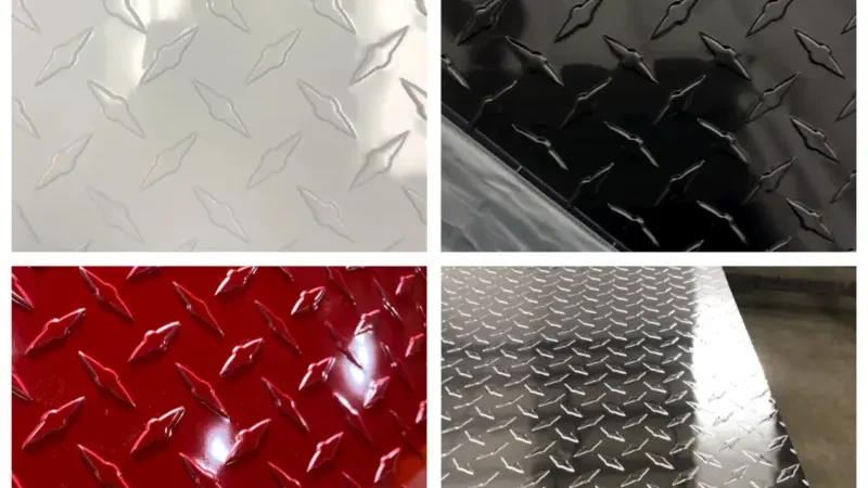 Aluminum diamond plate sheets with anti slip pattern