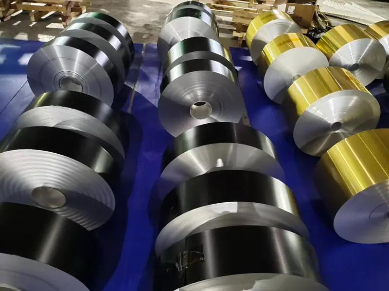 Metallic gold color aluminum foil material