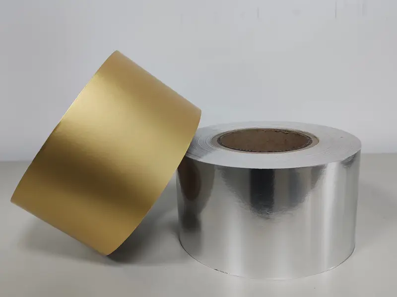 Decorative gold aluminum foil roll texture