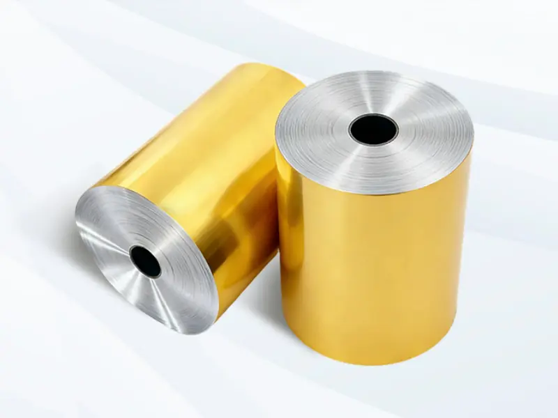Metallic gold aluminum foil roll material
