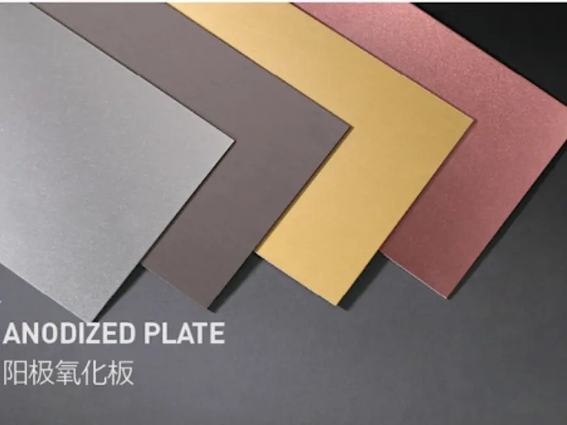 Anodized aluminum plate