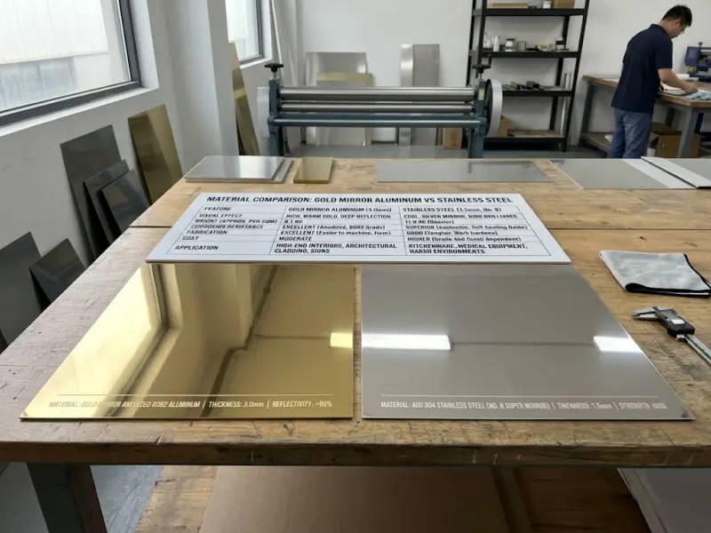 Gold Mirror Aluminum Strips